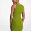 Rochie cu imprimeu de viscoză elastică și nervuri Rochie cu imprimeu de viscoză elastică și nervuri