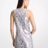 Rochie cu paiete și imprimeu zebră Rochie cu paiete și imprimeu zebră