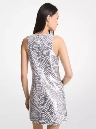 Rochie cu paiete și imprimeu zebră