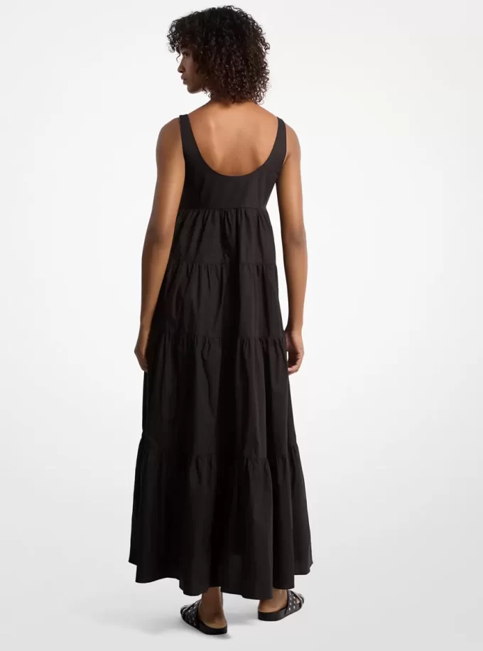 Rochie cu straturi din bumbac elastic Rochie cu straturi din bumbac elastic