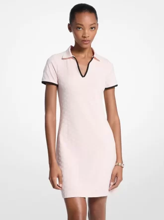 Rochie de tenis din tricot jacquard cu logo