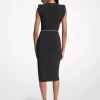 Rochie din jerseu mat elastic cu curea