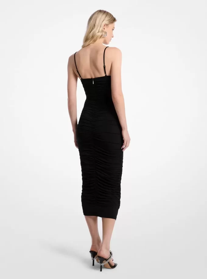 Rochie din jerseu mat elastic, cu pliuri Rochie din jerseu mat elastic, cu pliuri