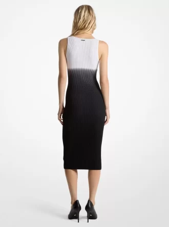 Rochie din viscoză elastică cu nervuri degradate