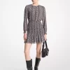 Rochie Georgette cu imprimeu de șarpe și smocked Rochie Georgette cu imprimeu de șarpe și smocked