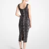 Rochie jacquard cu imprimeu de șarpe Rochie jacquard cu imprimeu de șarpe