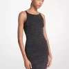 Rochie jacquard cu logo metalic