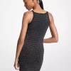 Rochie jacquard cu logo metalic