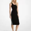 Rochie midi cu bandă elastică și logo Rochie midi cu bandă elastică și logo