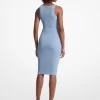 Rochie midi cu imprimeu elastic și nervuri Rochie midi cu imprimeu elastic și nervuri
