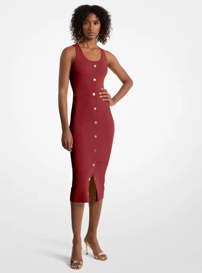 Rochie midi cu imprimeu floral din amestec de viscoză elastică