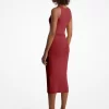 Rochie midi cu imprimeu floral din amestec de viscoză elastică