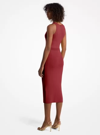 Rochie midi cu imprimeu floral din amestec de viscoză elastică