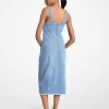 Rochie midi din denim zdrențuit Rochie midi din denim zdrențuit