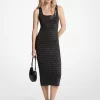 Rochie midi din jacquard cu logo metalic Rochie midi din jacquard cu logo metalic