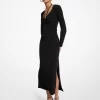 Rochie midi din jerseu mat elastic