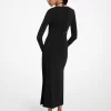 Rochie midi din jerseu mat elastic
