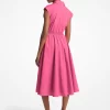 Rochie midi din poplin elastic din bumbac