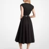Rochie midi din poplin elastic din bumbac organic Rochie midi din poplin elastic din bumbac organic