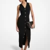 Rochie midi din viscoză elastică cu nervuri Rochie midi din viscoză elastică cu nervuri