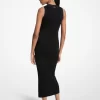 Rochie midi din viscoză elastică cu nervuri Rochie midi din viscoză elastică cu nervuri