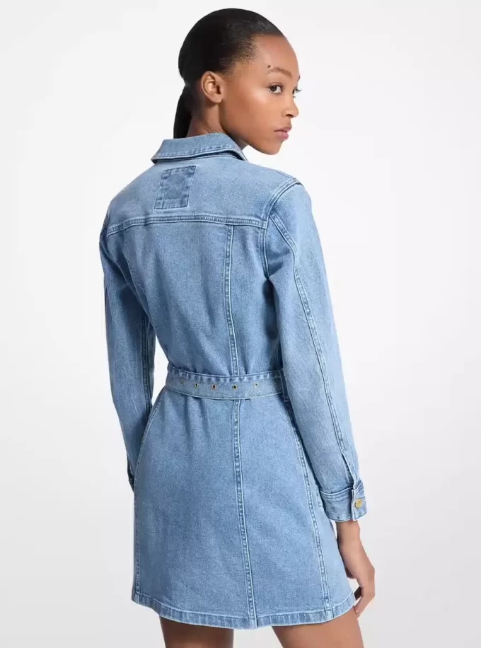 Rochie mini cu curea din denim