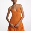 Rochie mini cu imprimeu floral și dantelă Rochie mini cu imprimeu floral și dantelă