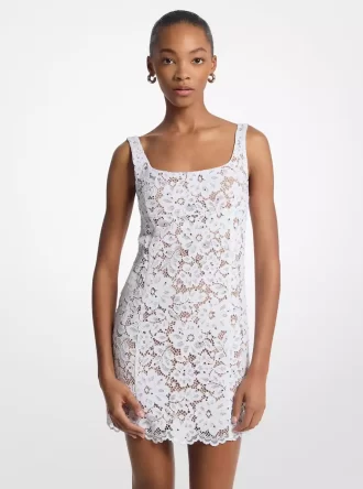 Rochie mini cu imprimeu floral și dantelă