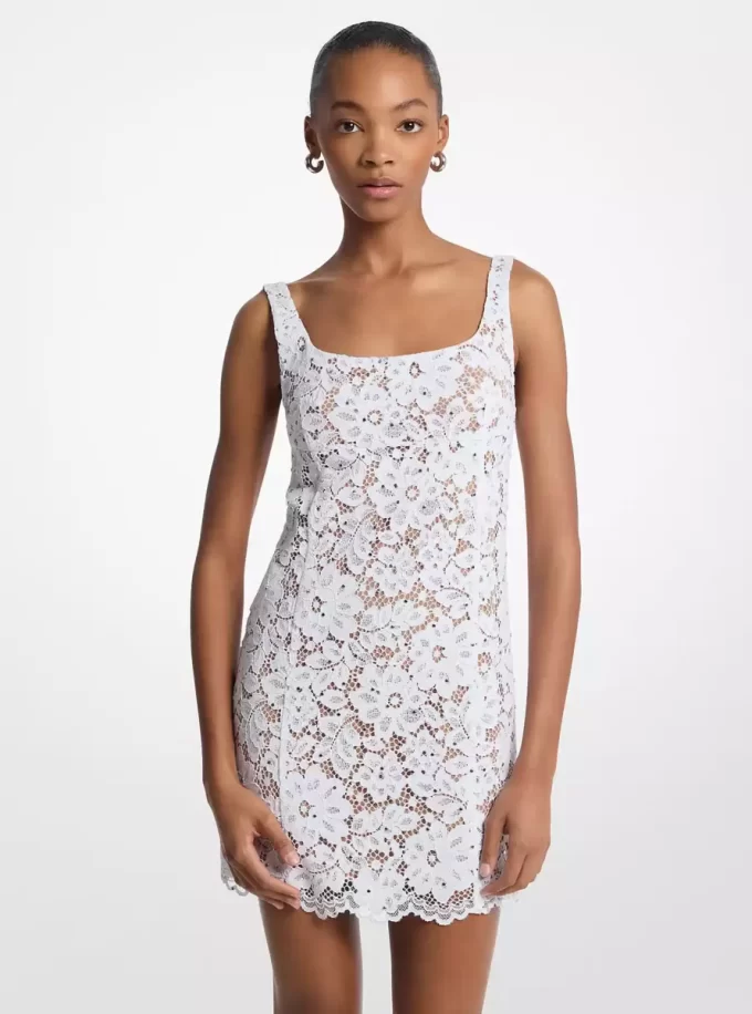 Rochie mini cu imprimeu floral și dantelă Rochie mini cu imprimeu floral și dantelă