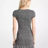 Rochie mini cu imprimeu leopard și smocked Rochie mini cu imprimeu leopard și smocked