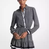 Rochie mini din crep cu curea și imprimeu cu logo Rochie mini din crep cu curea și imprimeu cu logo