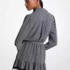 Rochie mini din crep cu curea și imprimeu cu logo Rochie mini din crep cu curea și imprimeu cu logo