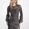 Rochie mini din dantelă Paisley metalică Rochie mini din dantelă Paisley metalică