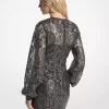 Rochie mini din dantelă Paisley metalică Rochie mini din dantelă Paisley metalică