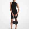 Rochie mini din jerseu, elastic, cu volan