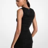 Rochie mini din jerseu, elastic, cu volan