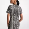 Rochie mini din piele cu imprimeu șarpe în relief Rochie mini din piele cu imprimeu șarpe în relief