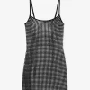 Rochie mini din viscoză elastică cu ținte