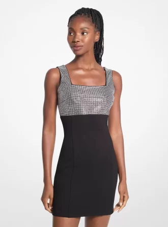 Rochie mini din viscoză elastică cu ornament
