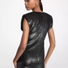 Rochie mini tricotată cu paiete