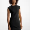 Rochie pulover jacquard cu mâneci raglan și logo Rochie pulover jacquard cu mâneci raglan și logo