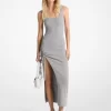 Rochie tip maiou cu imprimeu elastic din amestec de lână Rochie tip maiou cu imprimeu elastic din amestec de lână
