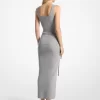 Rochie tip maiou cu imprimeu elastic din amestec de lână Rochie tip maiou cu imprimeu elastic din amestec de lână