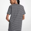 Rochie tricou din bumbac cu dungi Rochie tricou din bumbac cu dungi