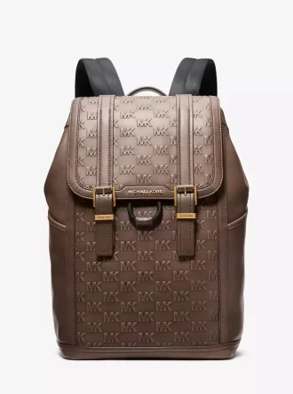 Rucsac Colby Medium din piele lustruită cu logo în relief