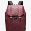 Rucsac Colby Medium din piele lustruită cu logo în relief Rucsac Colby Medium din piele lustruită cu logo în relief
