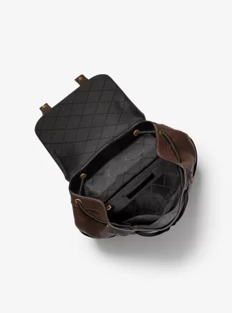 Rucsac Colby Medium din piele lustruită cu logo în relief