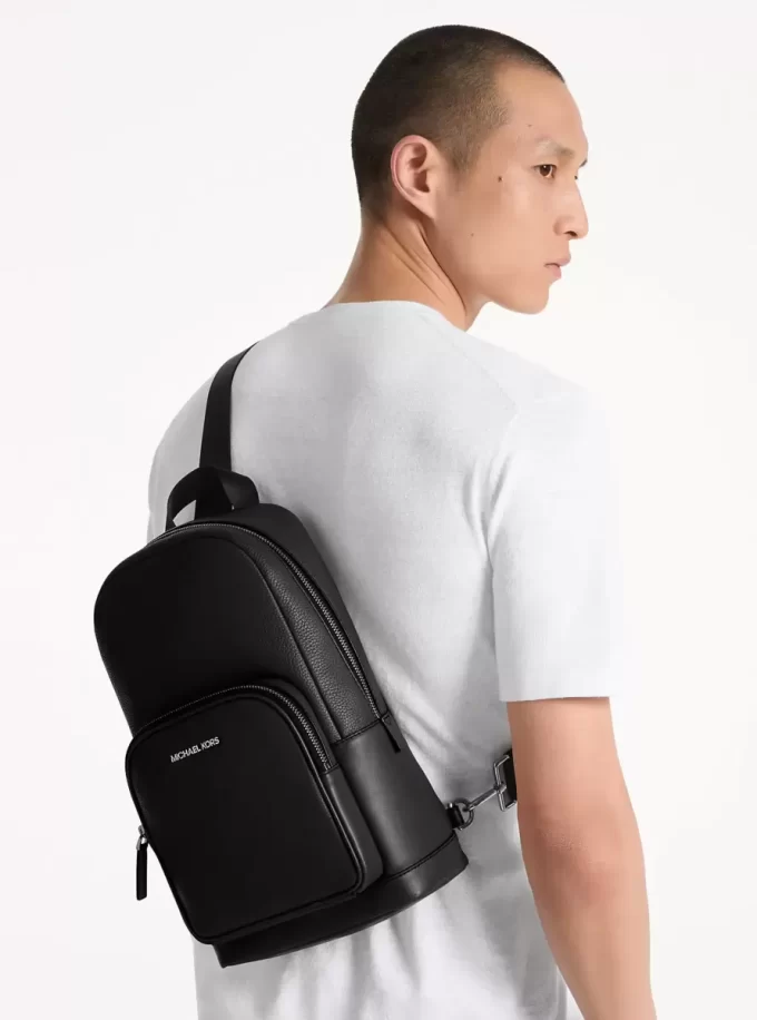 Rucsac Cooper din piele cu margini mici Rucsac Cooper din piele cu margini mici