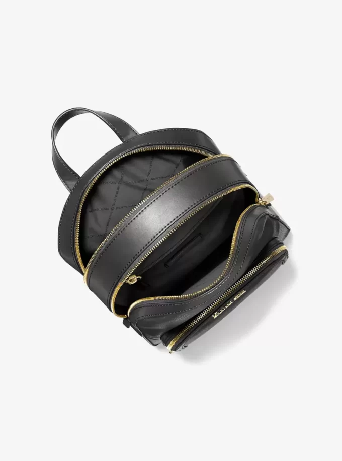 Rucsac Jaycee mediu din piele cu aspect de pietricele Rucsac Jaycee mediu din piele cu aspect de pietricele