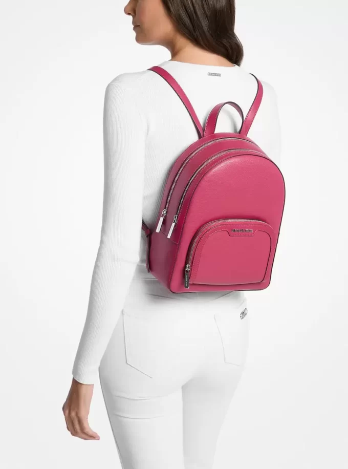 Rucsac Jaycee mediu din piele cu aspect de pietricele Rucsac Jaycee mediu din piele cu aspect de pietricele